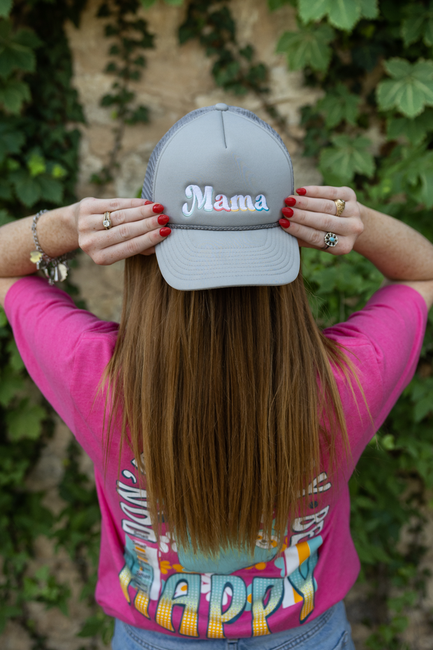Trucker Hat - Mama Embroidery (Grey)