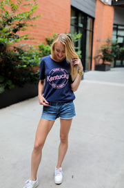 Custom: Let's Go Party (Navy Speckled Puff Print) - Short Sleeve / Crew