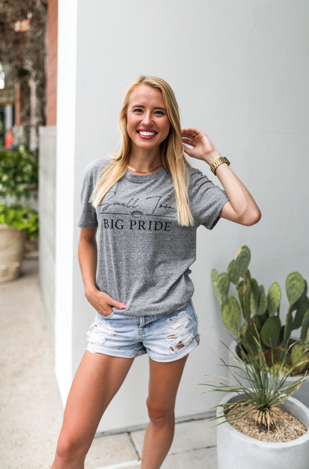 Small Town Big Pride (Grey Triblend) - Short Sleeve / Crew