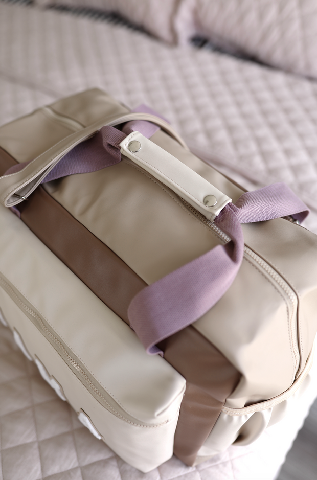 Duffle Bag - MAMA Color Block (Lavender/Latte)
