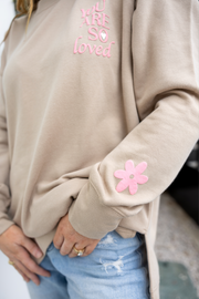 I Hope You Know (Taupe Puff Print) - Fleece Sweatshirt / Crew