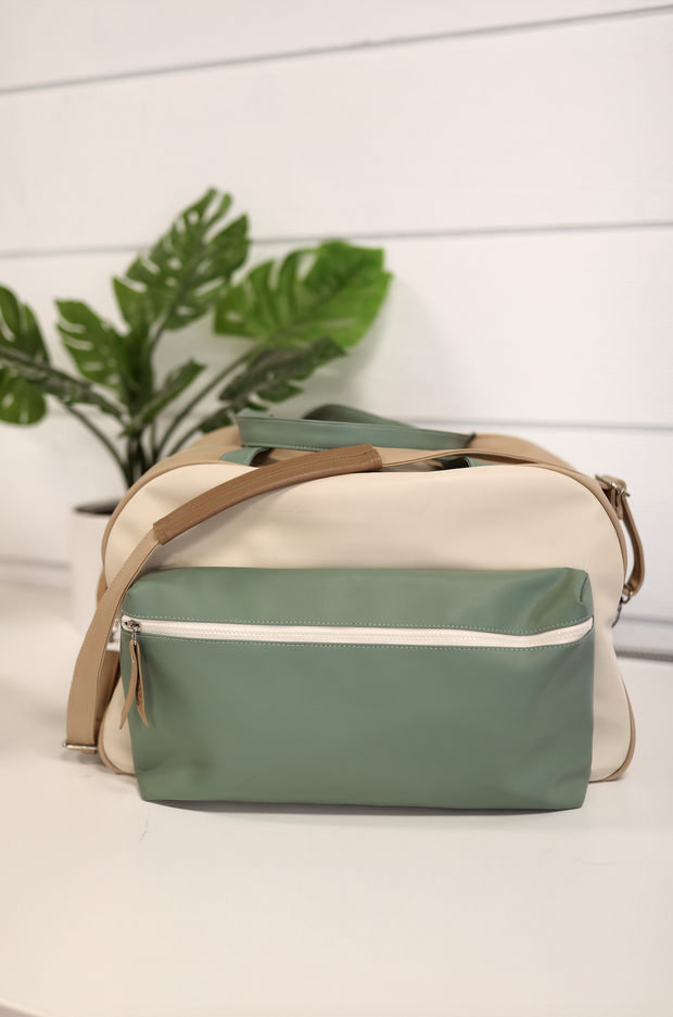 PRE-ORDER - Custom: Duffle Bag - REMI -Color Block (Matcha/Cream)