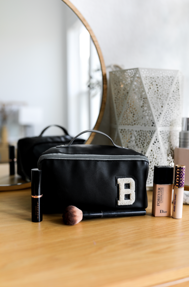 CUSTOM Hold All Makeup Bag (Midnight/Charcoal)
