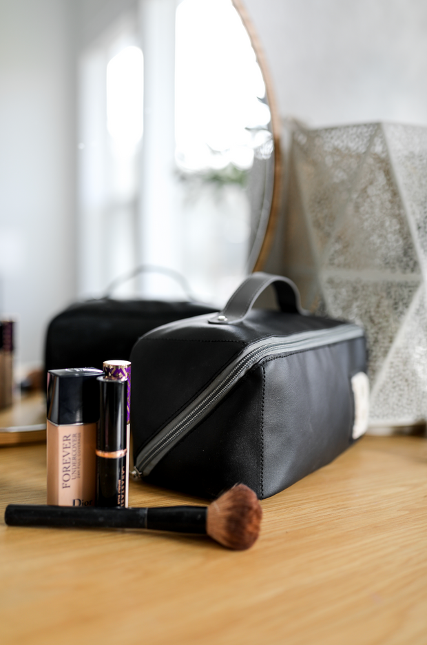 Custom: Cosmetic Bag - Hold All Makeup Bag (Midnight/Charcoal)