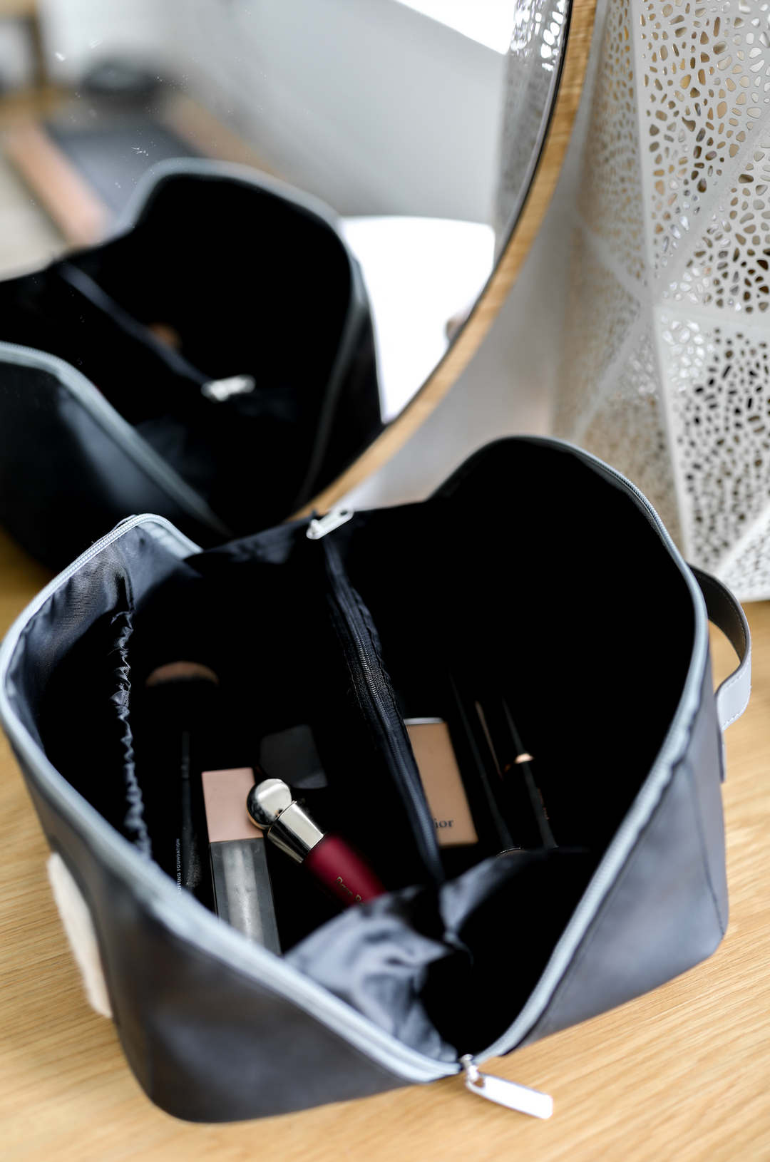 CUSTOM Hold All Makeup Bag (Midnight/Charcoal)