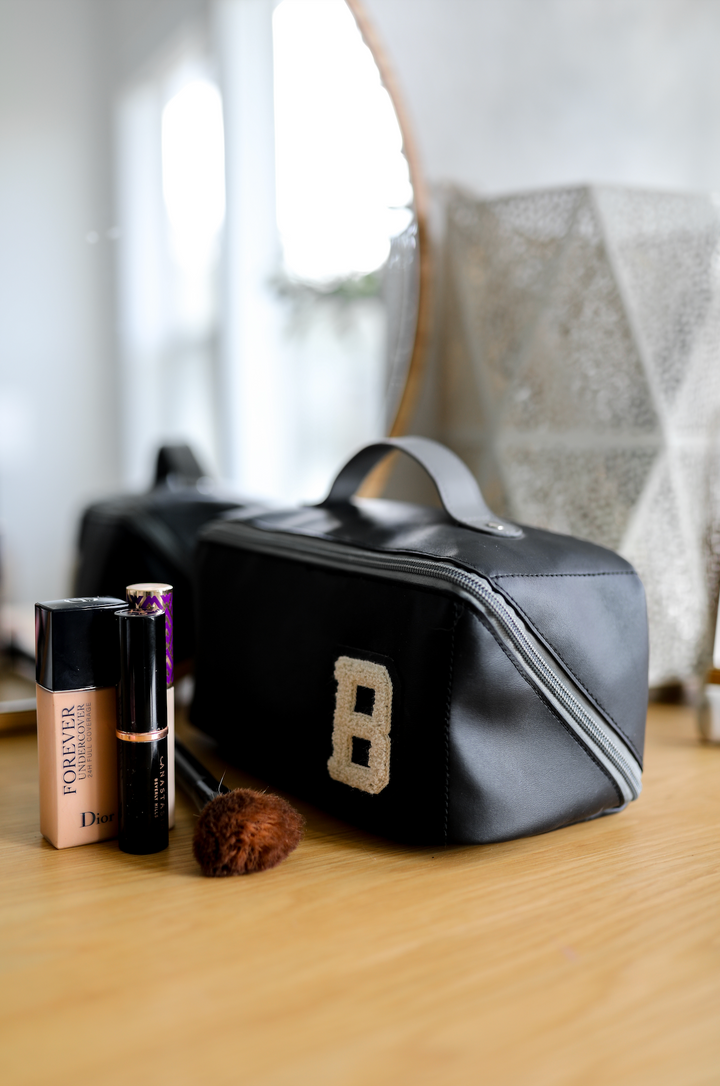 CUSTOM Hold All Makeup Bag (Midnight/Charcoal)