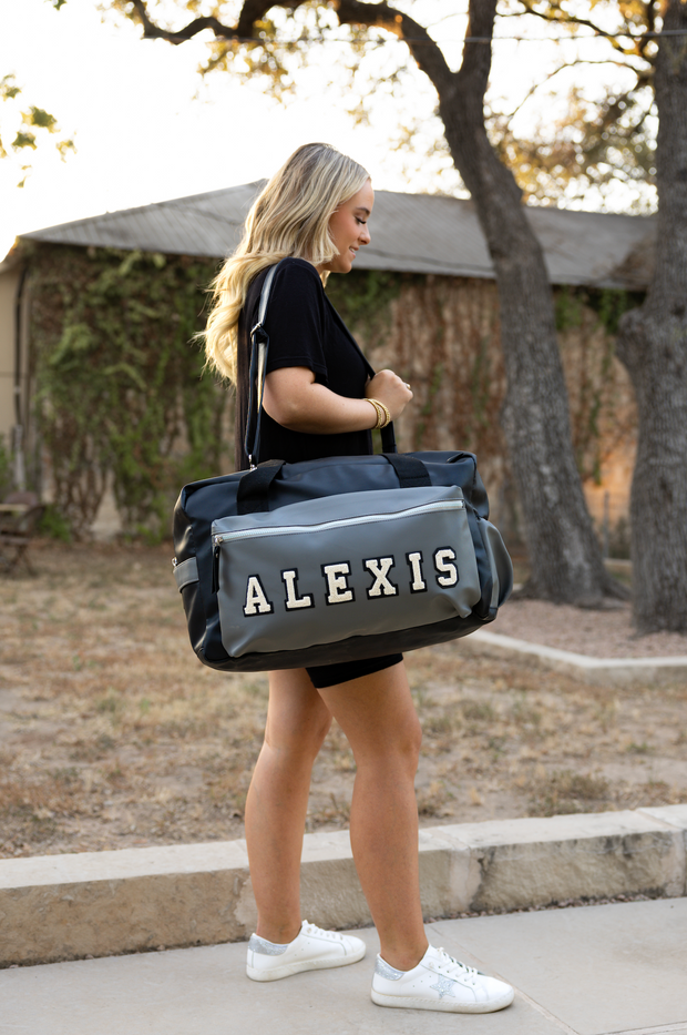 Custom: Duffle Bag - ROXI - Color Block (Midnight/Charcoal)