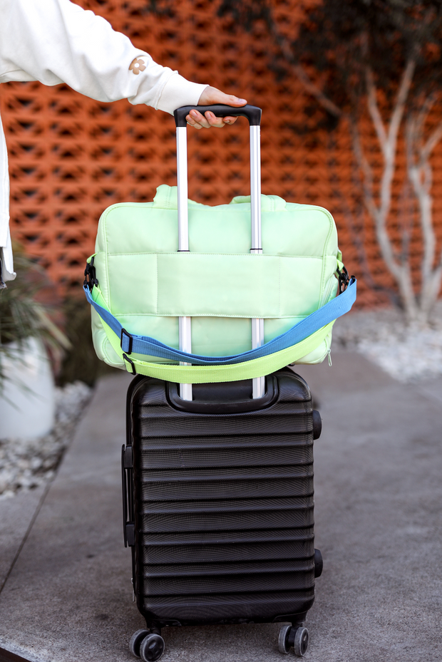 Puffer Quilted Duffle - Electric Lime