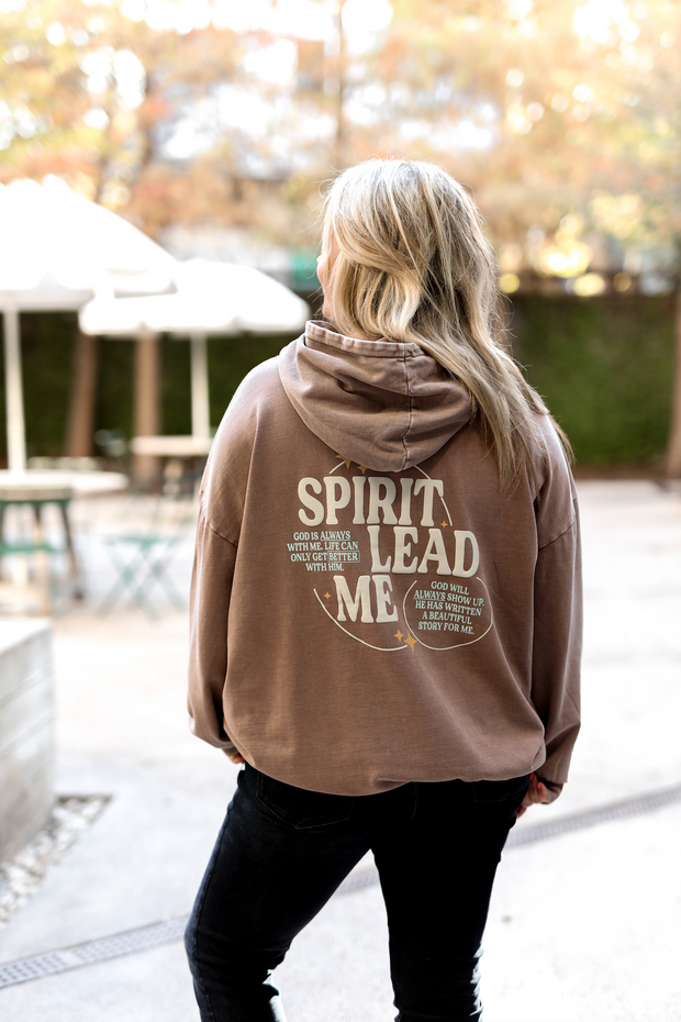 Spirit Lead Me (Mocha Acid Wash) - "My Go To" Oversized Sweatshirt / Hoodie