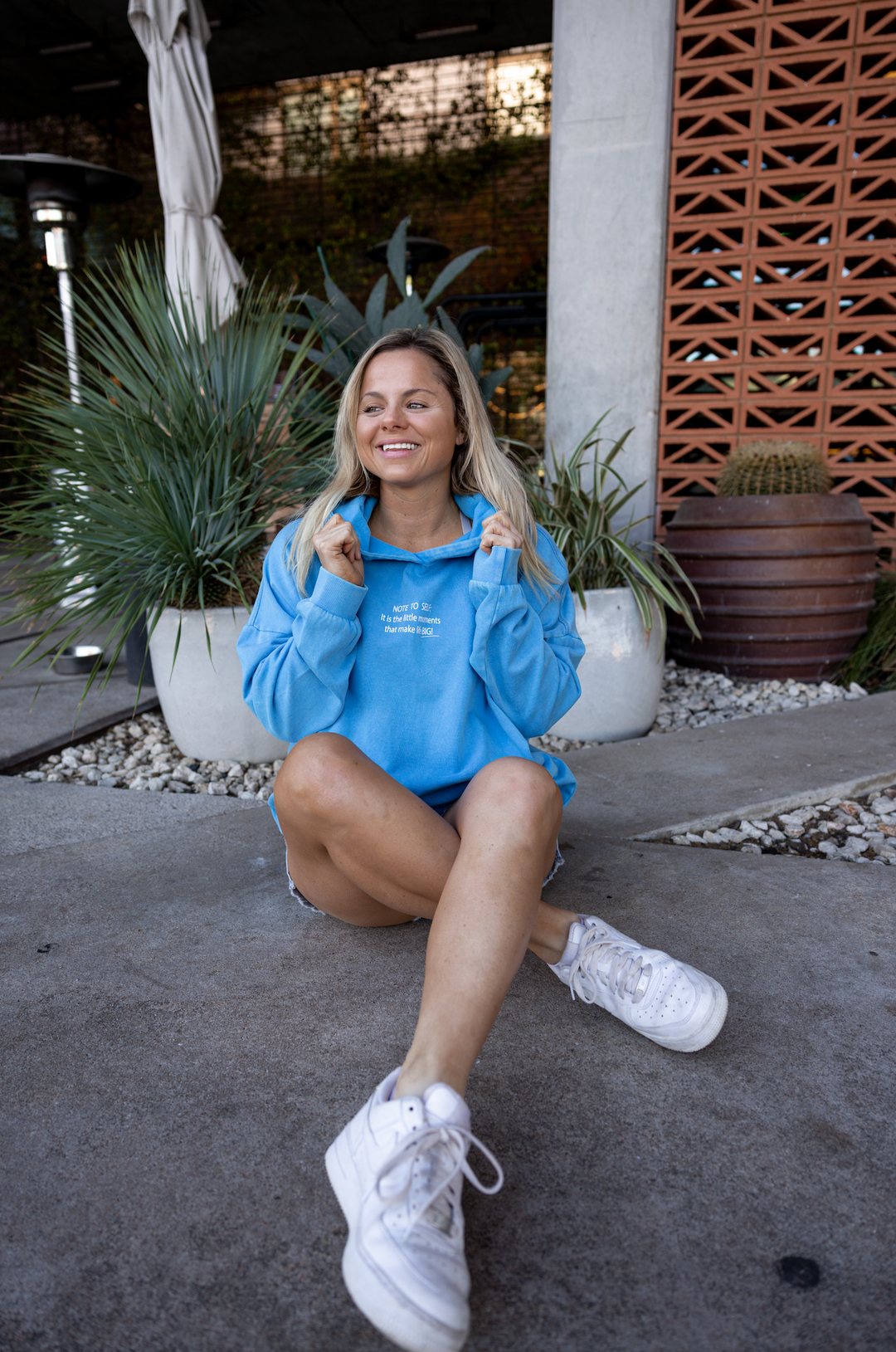 Enjoy The Little Things (Seaside Blue Acid Wash) - "My Go To" Oversized Sweatshirt / Hoodie
