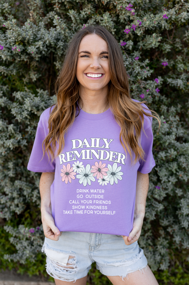 K&C - Daily Reminder (Lavender) - Short Sleeve / Crew