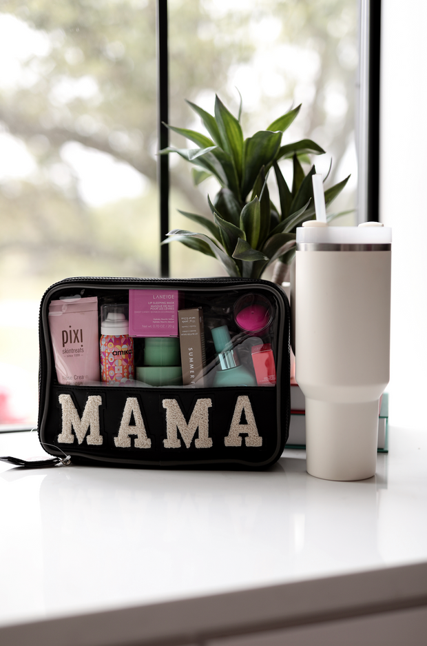 MAMA (Midnight) Oversized Cosmetic Bag