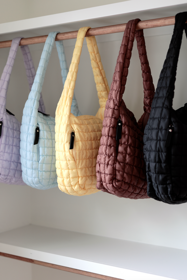 Tote Bag - On Cloud Nine Quilted Puffer Tote (ESPRESSO)