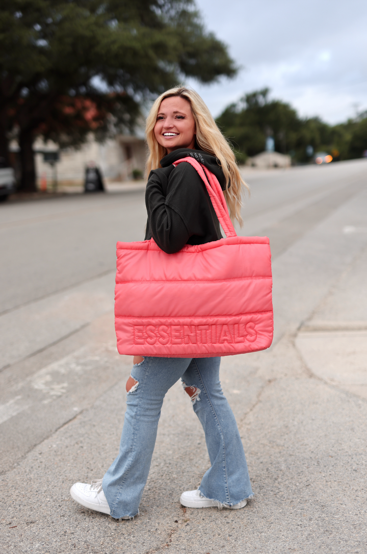 Carry All Quilted Puffer Tote - Essentials (Citrus)