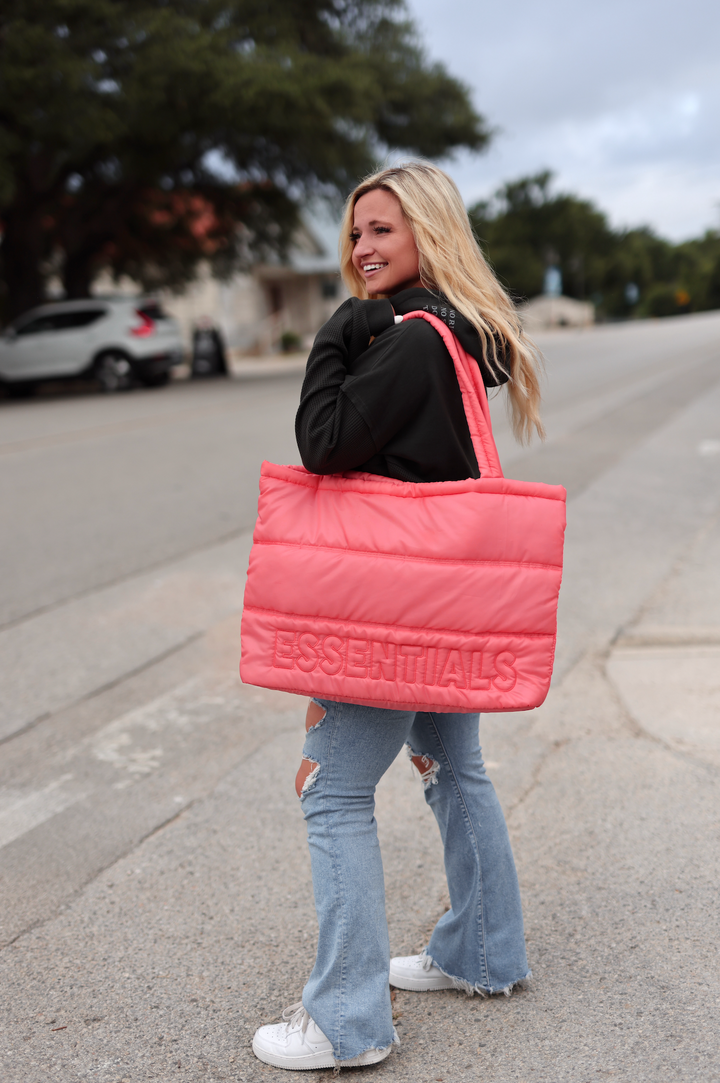 Carry All Quilted Puffer Tote - Essentials (Citrus)