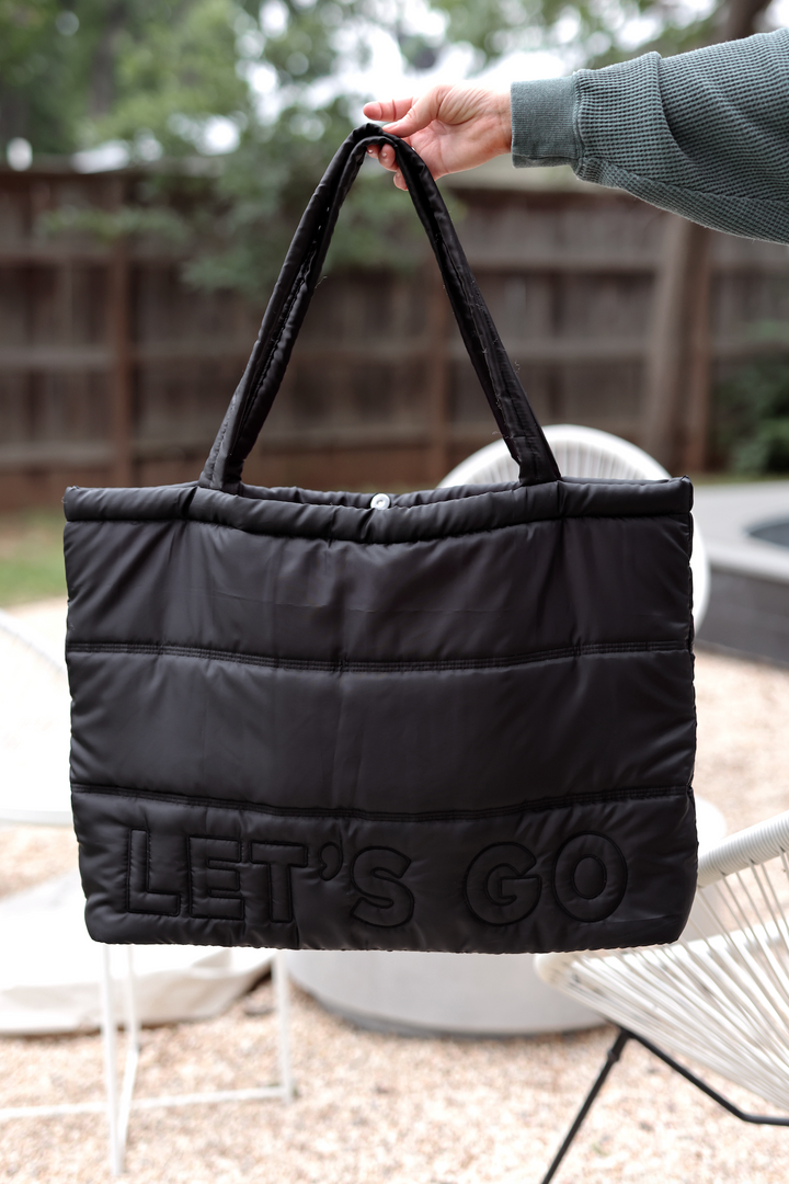 Carry All Quilted Puffer Tote - Let's Go (Midnight)