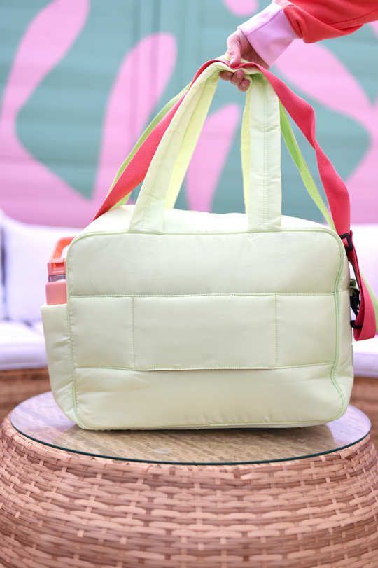 Modern Puffer Quilted Duffle - (Lime) – Jadelynn Brooke®