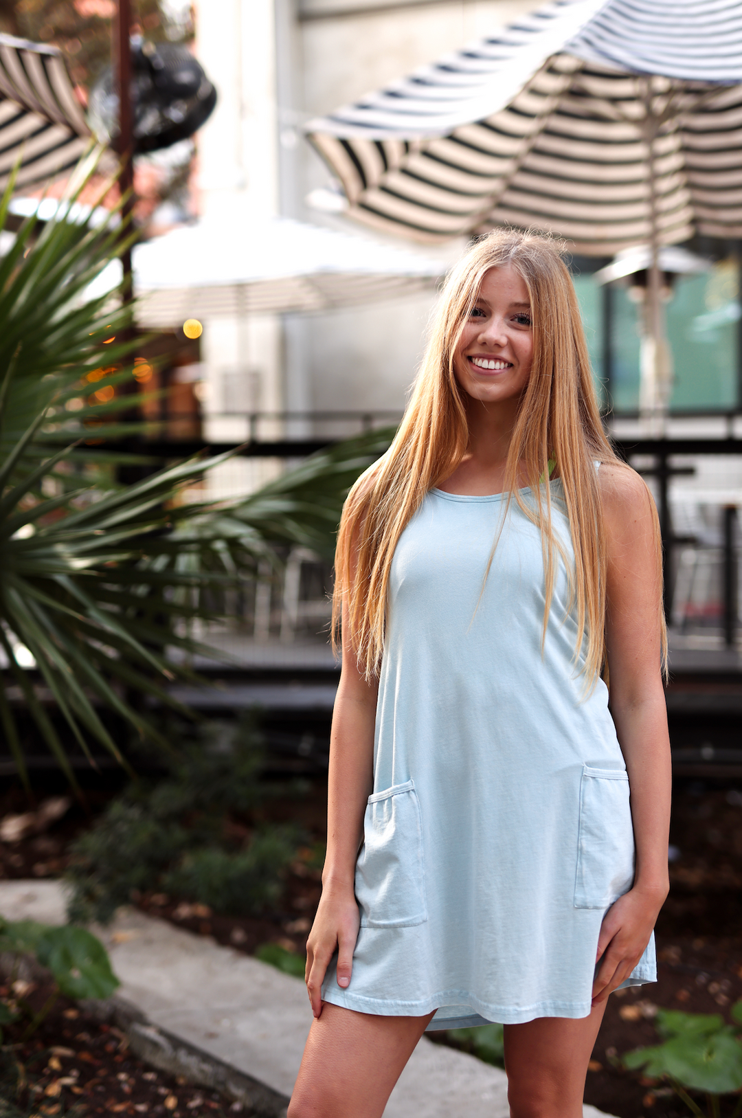 On The Go Shorts Dress - Sky Blue (Blue) M On The Go Shorts Dress - Sky Blue (Blue) M