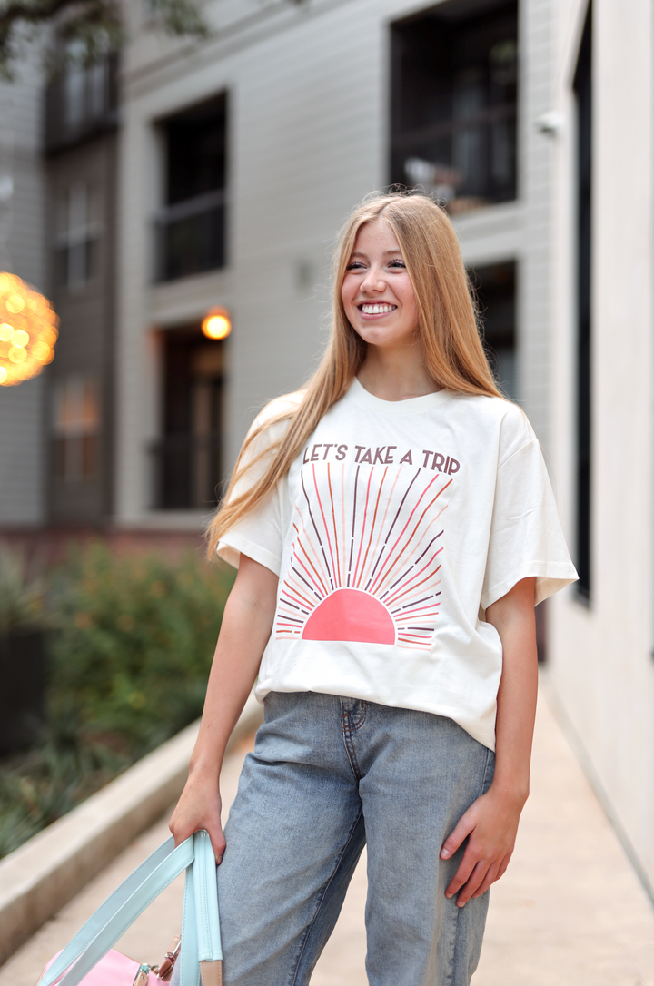 Let's Take A Trip (Cream) - Short Sleeve/Crew