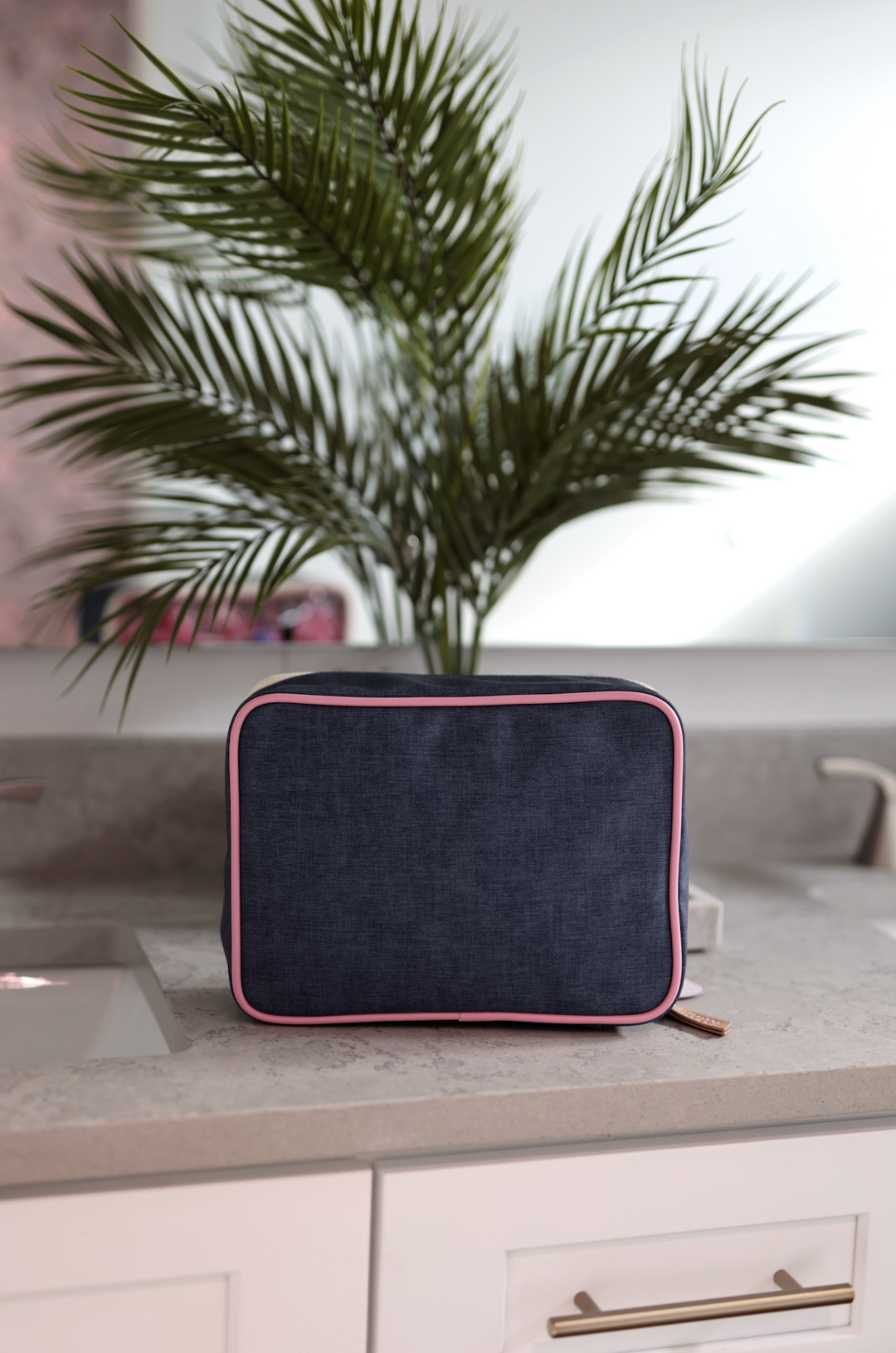 CUSTOM Oversized Cosmetic Bag - (Denim Print)