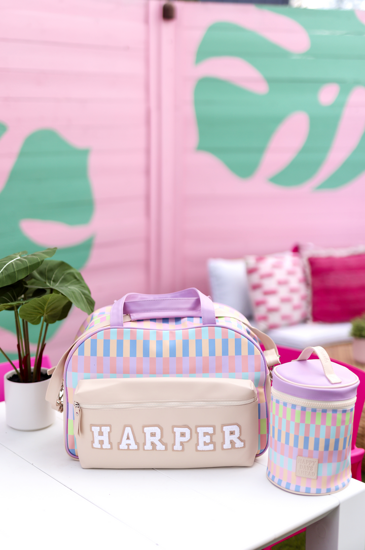 Barrel Toiletry Bag - Happy Days Ahead (Pastel Party)