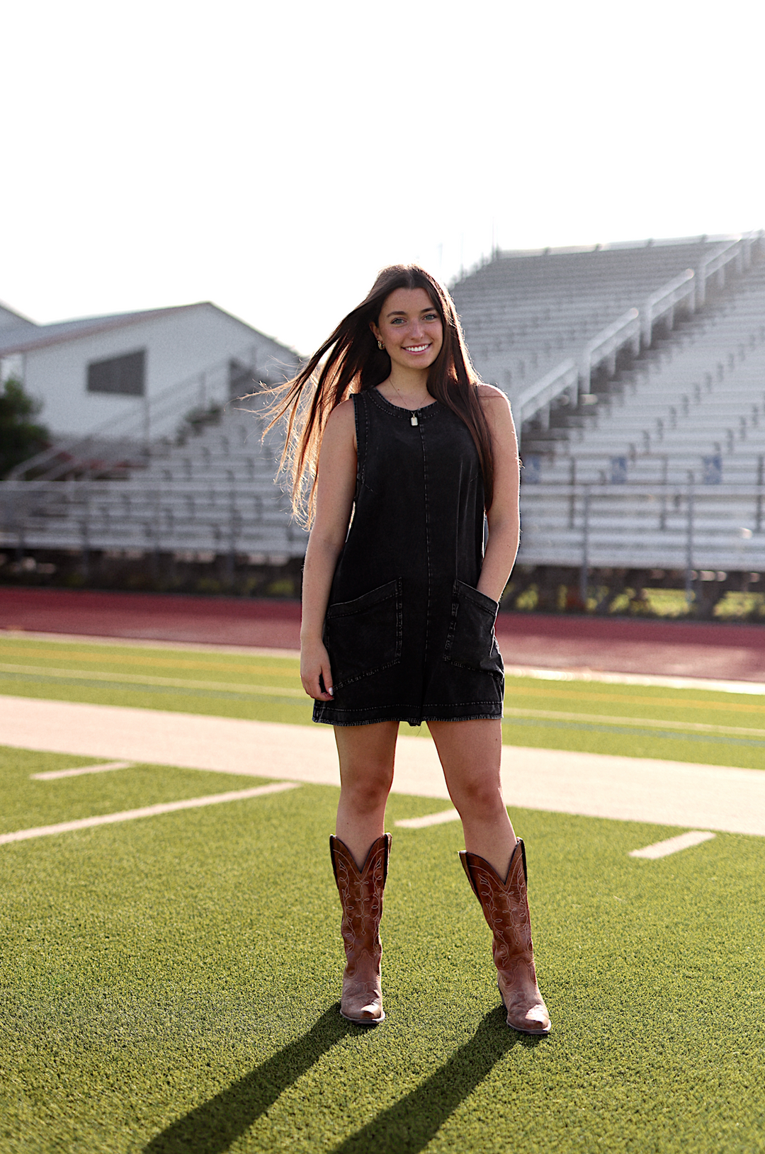 Tailgate Mineral Wash Romper - (Midnight)