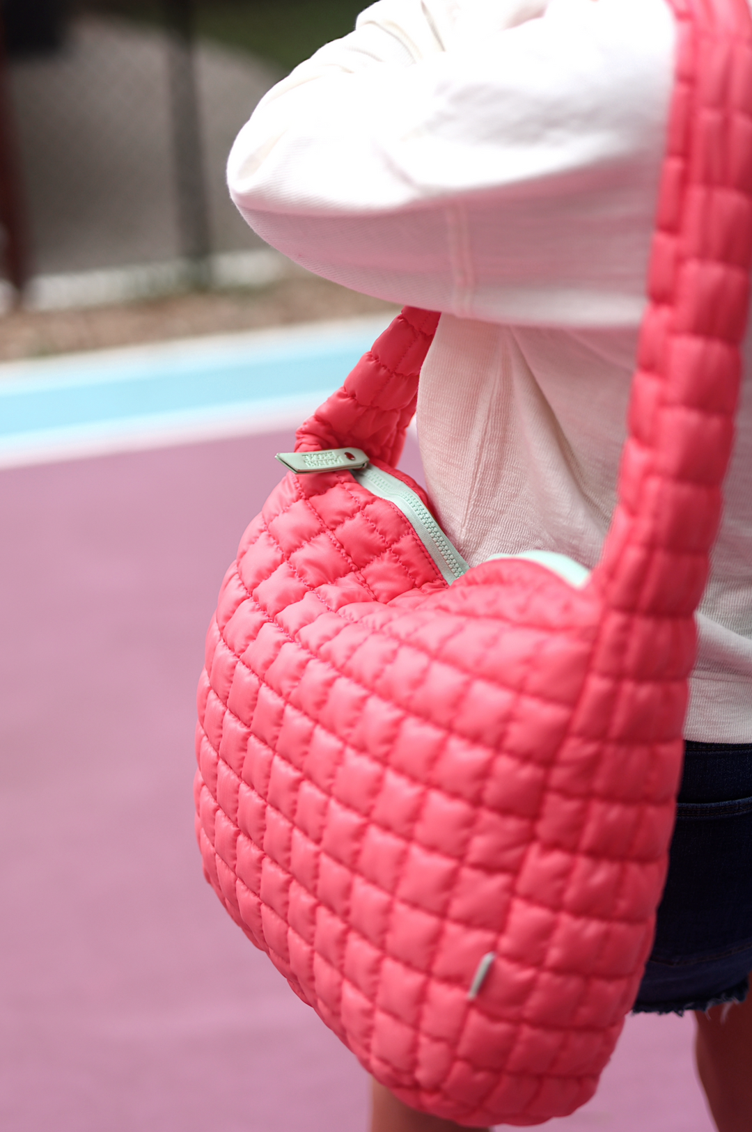 Tote Bag - On Cloud Nine Quilted Puffer Tote (Citrus)