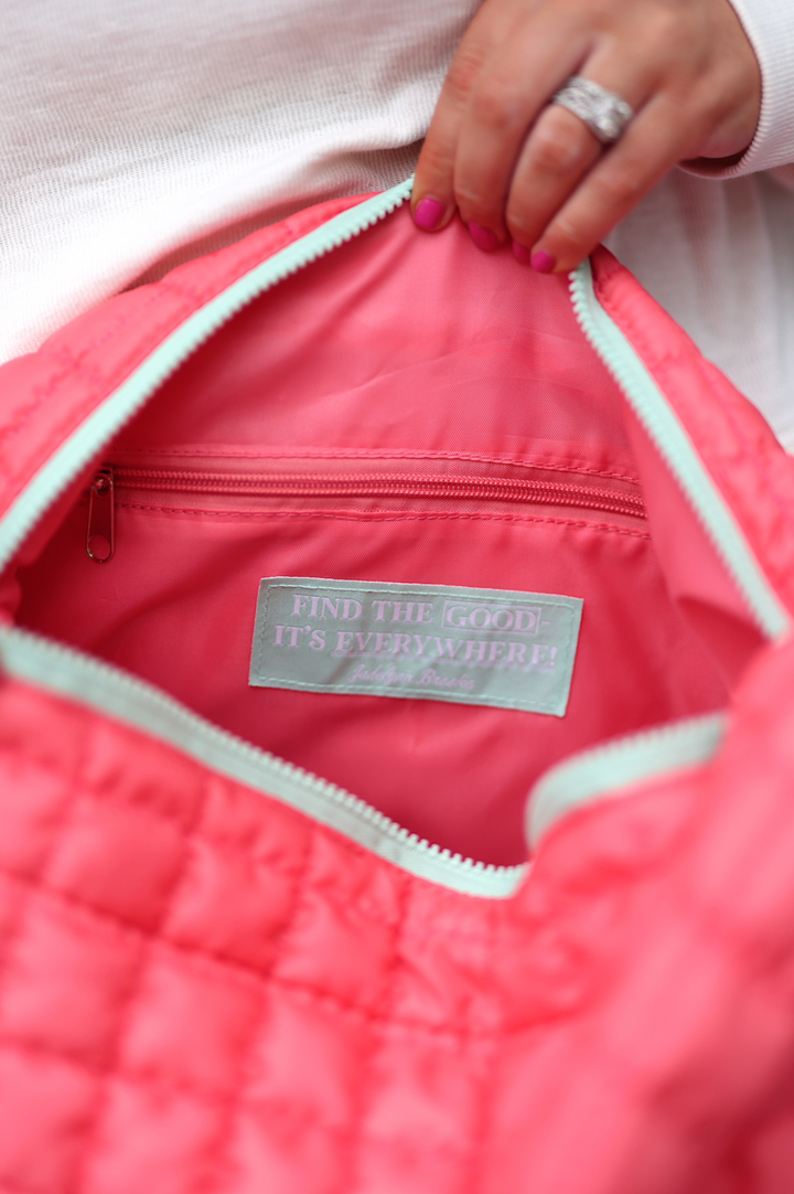 Tote Bag - On Cloud Nine Quilted Puffer Tote (Citrus)