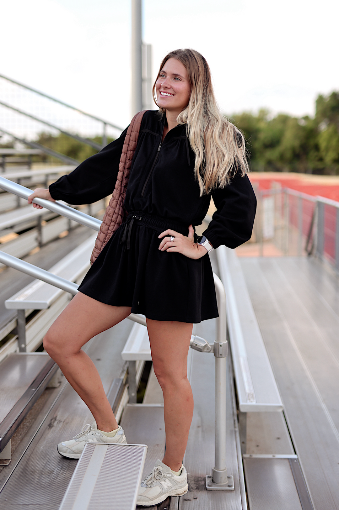Jet Setter Hoodie Skort Dress - (Midnight)
