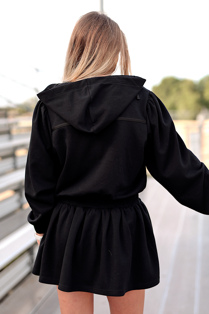 Jet Setter Hoodie Skort Dress - (Midnight)