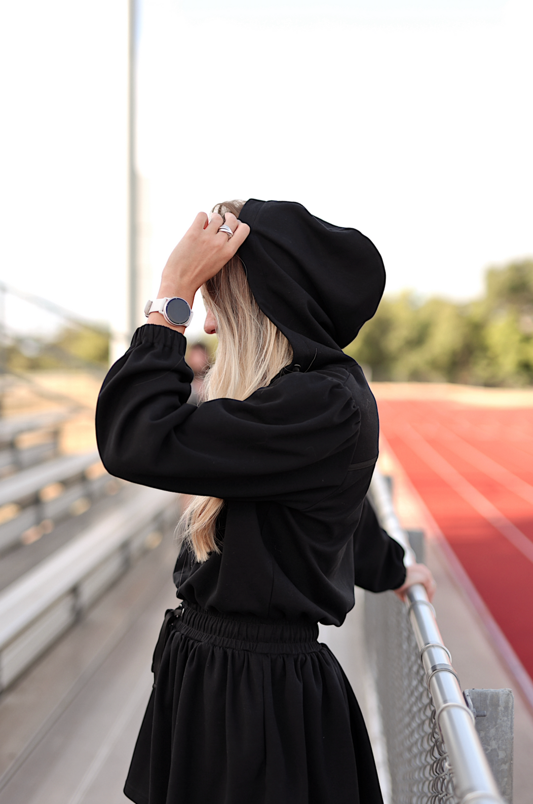 Jet Setter Hoodie Skort Dress - (Midnight)