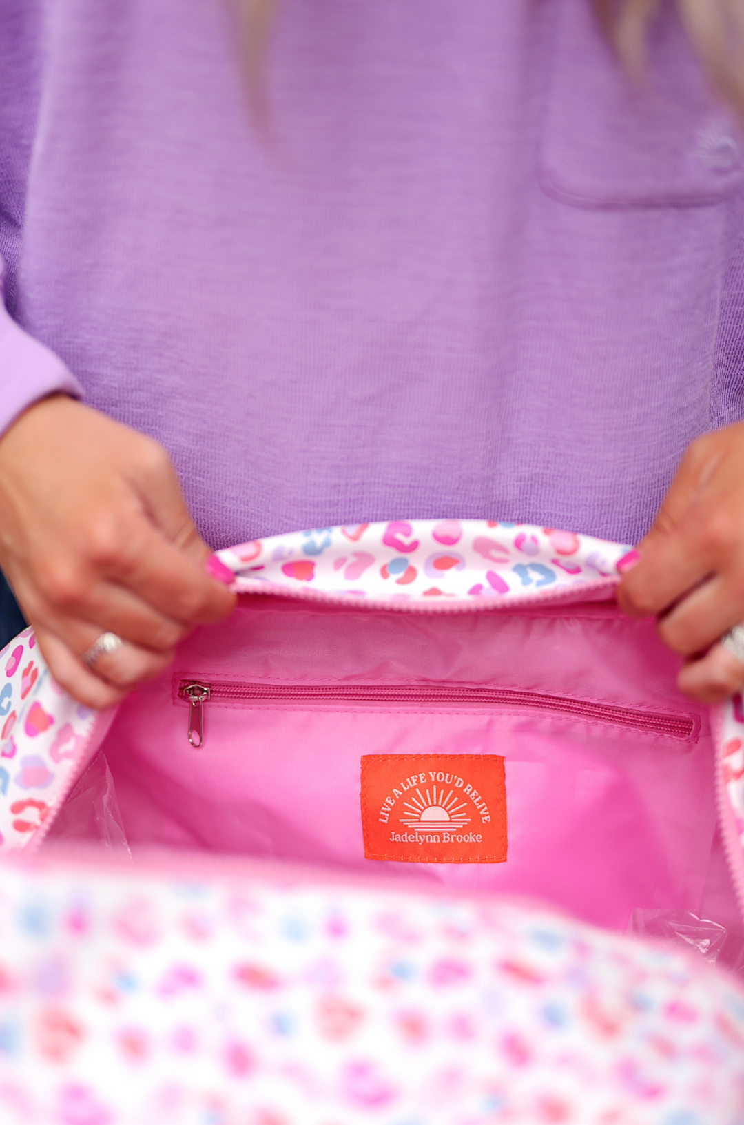Duffle Bag - Party Animal Color Block WITHOUT customization (Pink/Orange/Blue Cheetah Print)