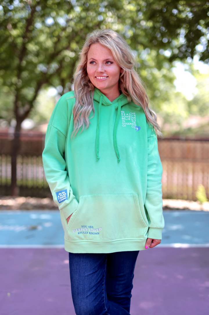 Be The Reason (Dip Dye Green) - Oversized Hoodie