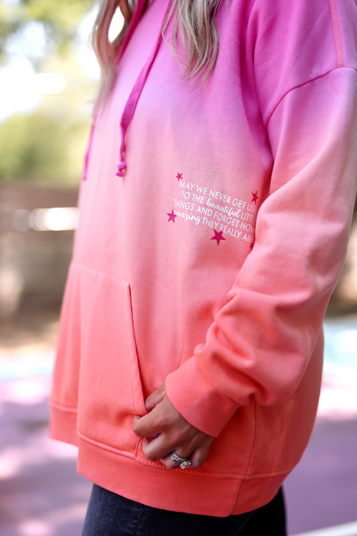 How Lucky Are We (Dip Dye Pink) - Oversized Hoodie