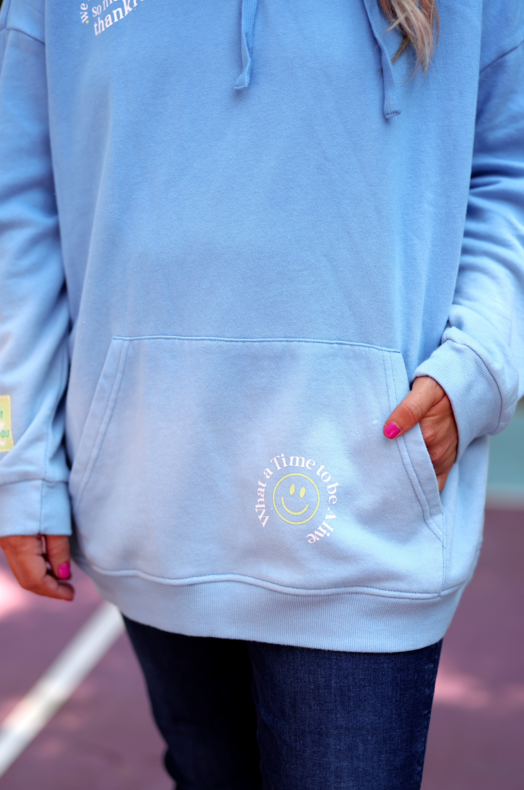So Much To Be Thankful For (Dip Dye Blue) - Oversized Hoodie