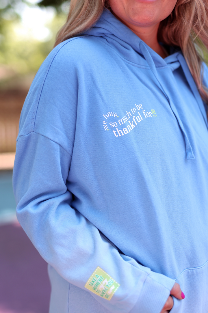 So Much To Be Thankful For (Dip Dye Blue) - Oversized Hoodie