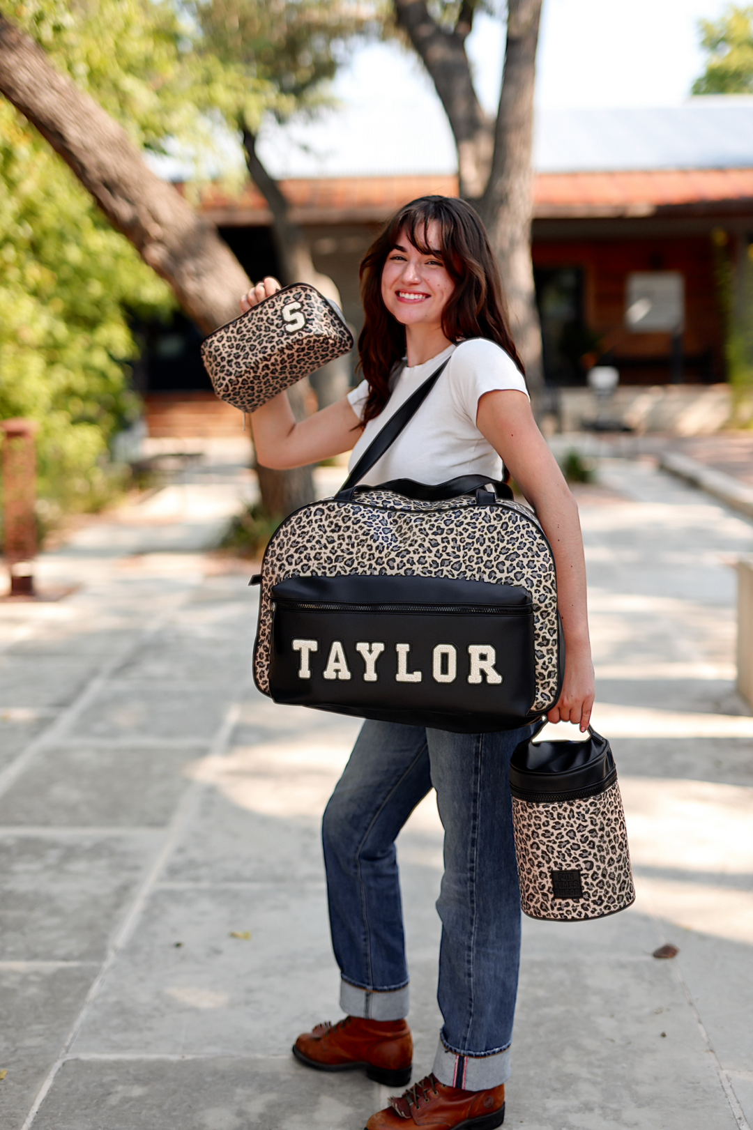 Custom Duffle Bag - Traditional Cheetah