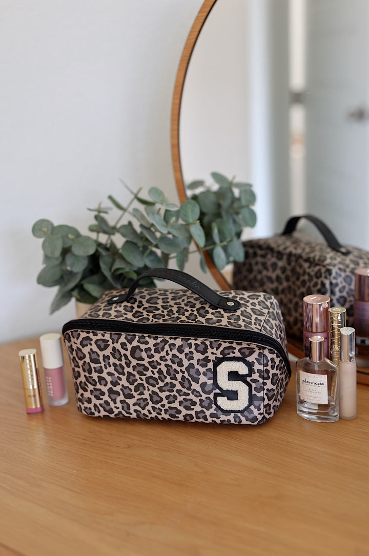 Custom Hold All Cosmetic Bag - Traditional Cheetah