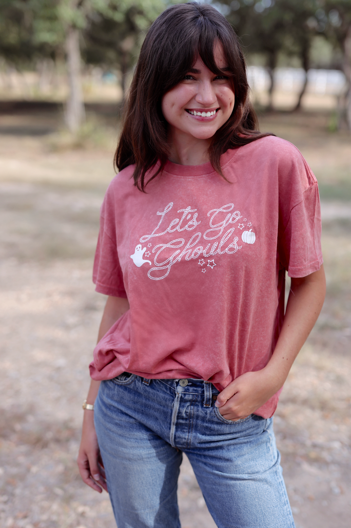 Let's Go Ghouls - (Rust Mineral Wash) Short Sleeve/Crew