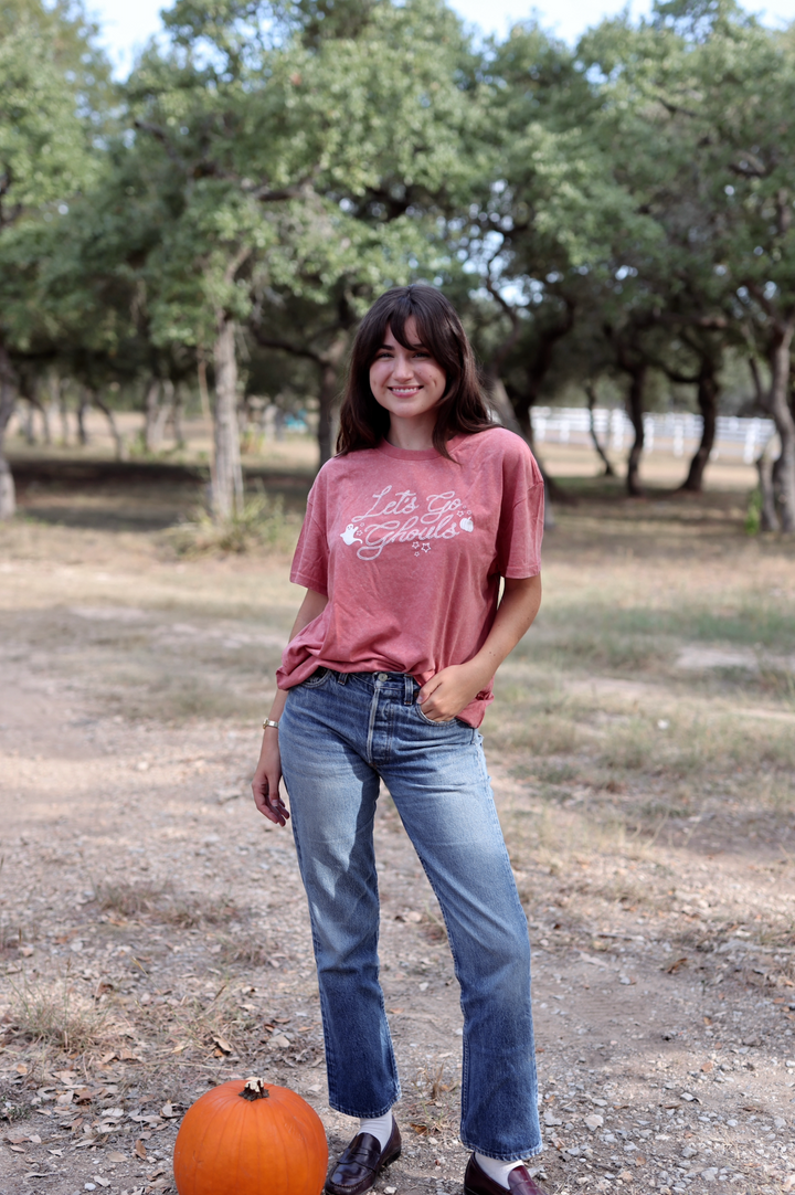 Let's Go Ghouls - (Rust Mineral Wash) Short Sleeve/Crew