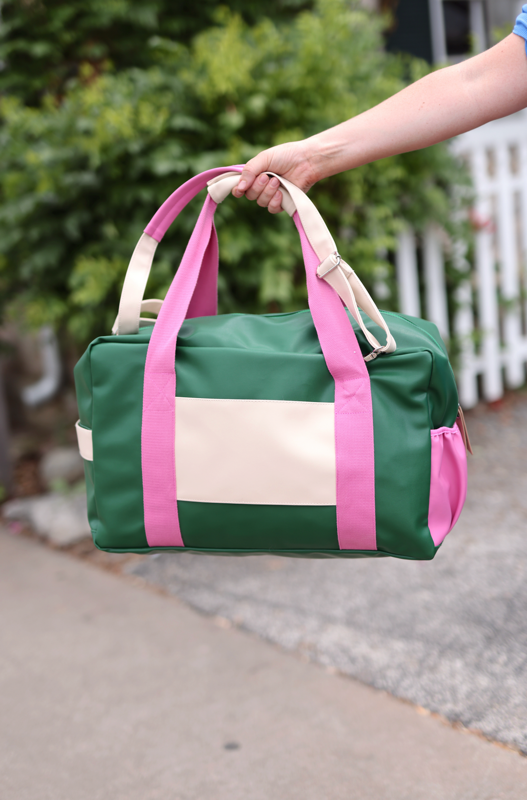 Duffle Bag - Vail WITHOUT customization (Green/Pink/Cream)