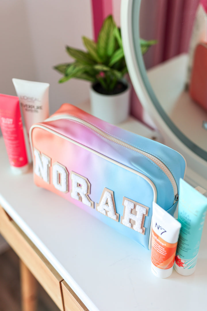 Custom Extra Large Cosmetic Bag - Wildflower