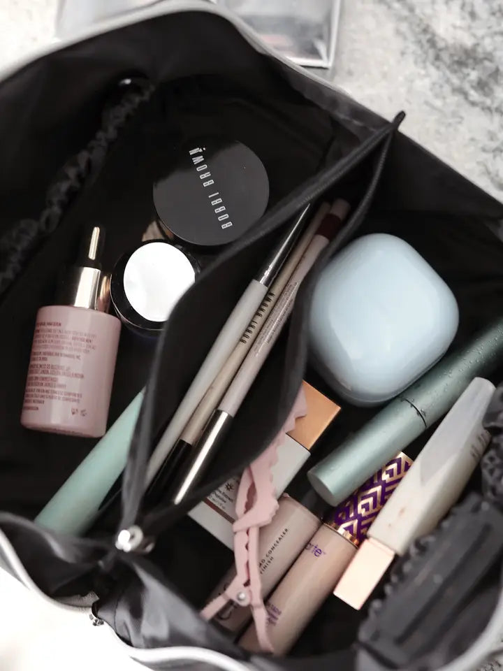 Cosmetic Bag - Hold All Makeup Bag (Midnight/Charcoal)