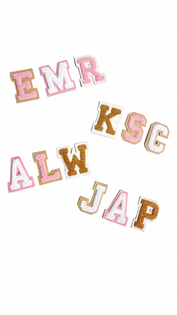Chenille Alphabet NEUTRAL Letter Stickers (A thru Z)