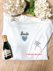 Custom Bride Patch (White) - Sweatshirt / Crew