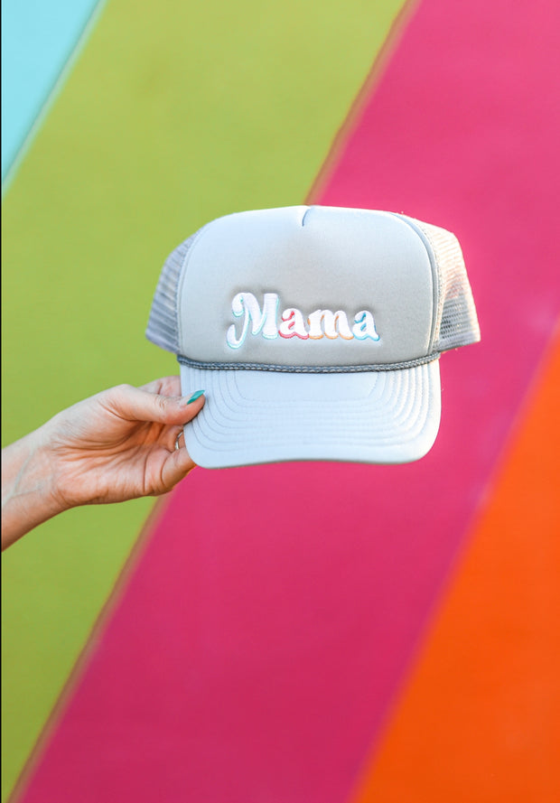 Trucker Hat - Mama Embroidery (Grey)