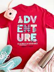 K&C - Adventure Is Always A Good Idea (Cardinal) - Short Sleeve/Crew