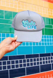 Trucker Hat - Lake Life Embroidery (Grey)