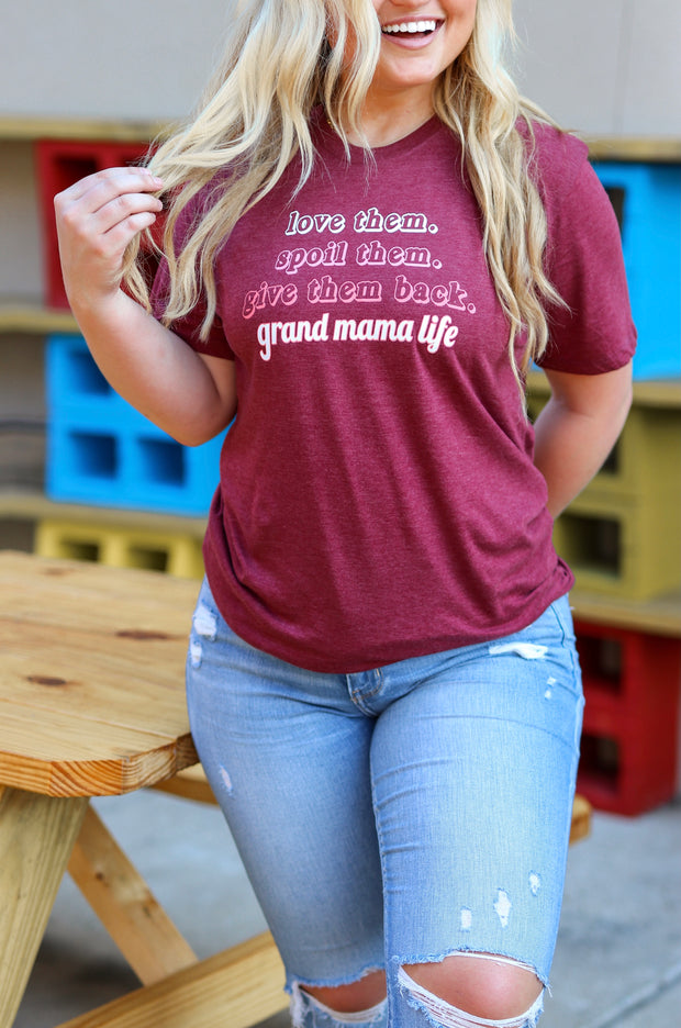 TSL - Love Them Spoil Them (Maroon Heather) - Short Sleeve / Crew