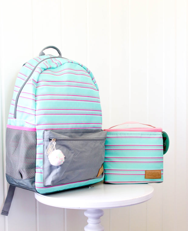 Lunch Box (Mint Stripe) - Boss Babe